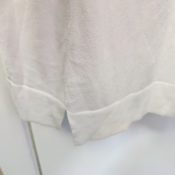 Eileen Fisher Simple Open Front Long Sleeves Cardigan In Ivory White Size XL - Picture 7 of 15